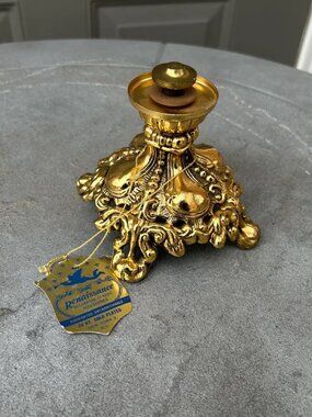 Vintage 24K Gold Plated Ornate Decorative Classic Base